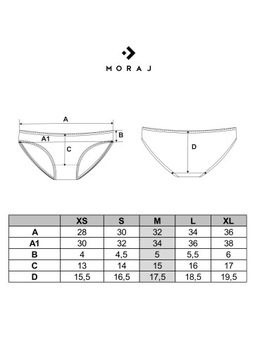 3x Majtki Damskie Figi Bikini Bawełniane w Serduszka Koronkowe MORAJ M