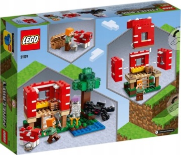 Блоки LEGO Minecraft Грибной домик / 21179 + подарочный пакет