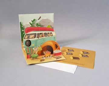 ОТДЫХ КЕМПЕР ПЕНСИОННЫЙ ОТПУСК отличная 3D-открытка