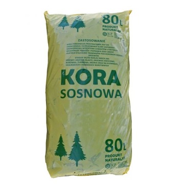 KORA OGRODOWA SOSNOWA GRUBA 60-120mm 80L