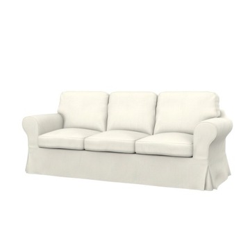 EKTORP Pokrycie sofy 3-os, Velvet Creme