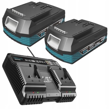 ŁADOWARKA DEDRA AKUMULATOR 2 stanowiska 18V 2x2Ah