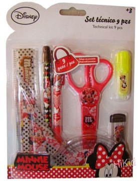 DISNEY MYSZKA MINNIE MOUSE duży ZESTAW przyborów