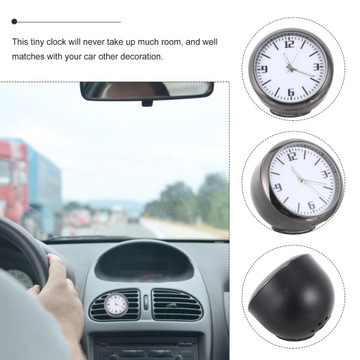 MAŁY ŁAŃCUCH ZEGARA SAMOCHODOWEGO NA ZACISKANIU WENTYLATORA NA DESKI ROZDZIELCZEJ MINI