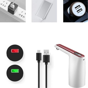ВОДЯНОЙ НАСОС ДЛЯ БУТЫЛОК ОБЪЕМОМ 3–5 ГАЛЛОНОВ ЭЛЕКТРИЧЕСКИЙ USB-РАСПРЕДЕЛИТЕЛЬ 1200 МАЧ + ШЛАНГ