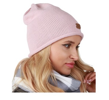 Polska CZAPKA damska wywijana Beanie KOLORY P5