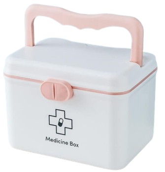 DUŻY BOX POJEMNIK KASETKA PUDEŁKO NA LEKI TABLETKI BIAŁY