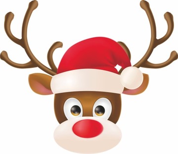 Naklejka ŚWIATECZNA RENIFER mały