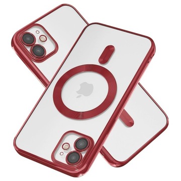 METALICZNE ETUI OBUDOWA CASE MAGSAFE DO IPHONE 11 CZERWONY