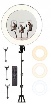 СВЕТОДИОДНАЯ КОЛЬЦЕВАЯ RGB ЛАМПА СО ШТАТИВОМ ДЛЯ ФОТО И ВИДЕО СЕЛФИ МАКИЯЖА