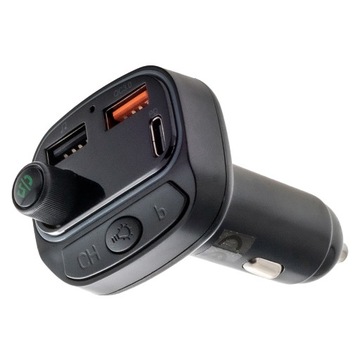 FM-ПЕРЕДАТЧИК BLUETOOTH БЫСТРОЕ ЗАРЯДНОЕ УСТРОЙСТВО MP3 2x USB RGB, разноцветное