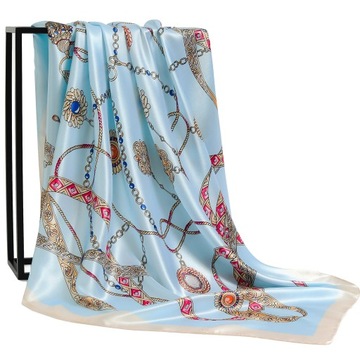 Silk Scarf Women Print Hair Neck Square Scarves