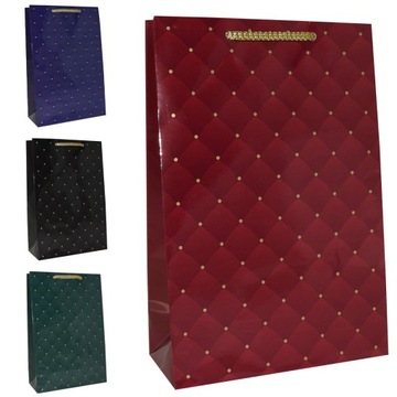 Torebki papierowe laminowane 16x7x24 cm eleganckie torby prezentowe 10 szt