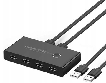 UGREEN SWITCH ROZDZIELACZ ADAPTER KVM 4xUSB 2.0 HUB PRZEŁĄCZNIK BOX