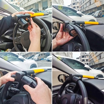 BLOKADA KIEROWNICY PRZECIW KRADZIEŻY DO SAMOCHODU AUTA ZABPIECZAJĄCA