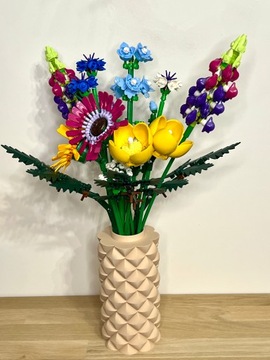 Уникальная засушенная искусственная ваза для цветов LEGO ICONS KANI 3D BEIGE