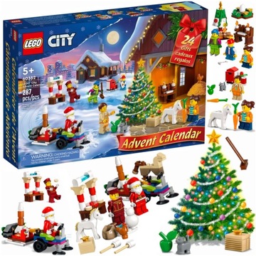 KALENDARZ ADWENTOWY ŚWIĄTECZNY LEGO CITY 287 SZTUK