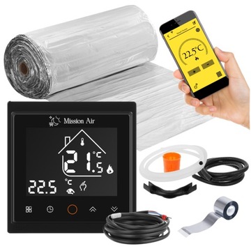 ZESTAW MATA GRZEWCZA grzejna Mission Air pod panele MAL-160W/m² 12m² WiFi
