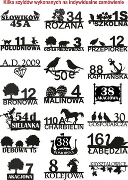 Ажурная адресная доска номер дома, 40х80см L