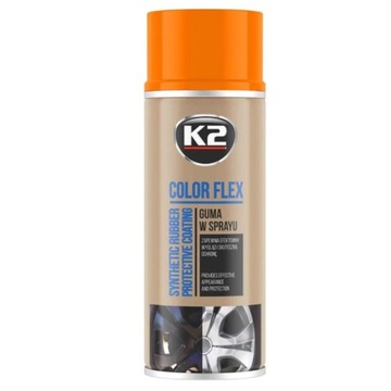 K2 FLEX PŁYNNA GUMA W SPRAYU POMARAŃCZOWY Folia
