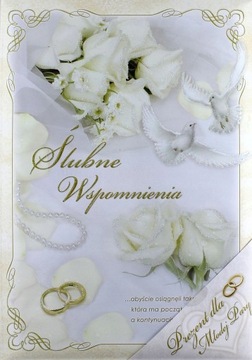 Ślubne Wspomnienia album zdjęcia+wpis duże pudełko