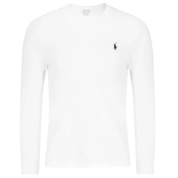 polo ralph lauren longsleeve koszulka męska z długim rękawem biała