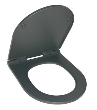 Сиденье для унитаза, сиденье для унитаза, МЕДЛЕННО ЗАКРЫВАЮЩИЙСЯ СЕРЫЙ, матовый, тип U, крышка, 36x42