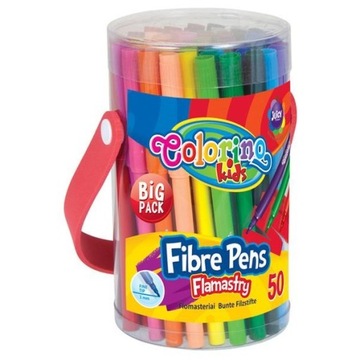 FLAMASTRY 50 sztuk w wiaderku COLORINO