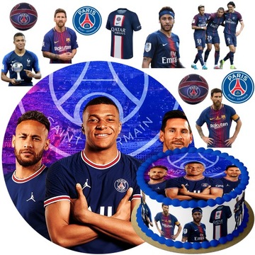 ZESTAW OPŁATEK NA TORT MBAPPE MESSI NEYMAR+POSTACI
