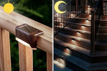 4x ВОДОНЕПРОНИЦАЕМЫЙ СОЛНЕЧНЫЙ СВЕТОДИОДНЫЙ НАРУЖНЫЙ САДОВЫЙ ЛЕСТНИЧНЫЙ СВЕТИЛЬНИК