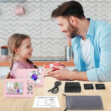 ПОРТАТИВНАЯ ЦИФРОВАЯ КАМЕРА HD 1080P СО ВСПЫШКОЙ розовая