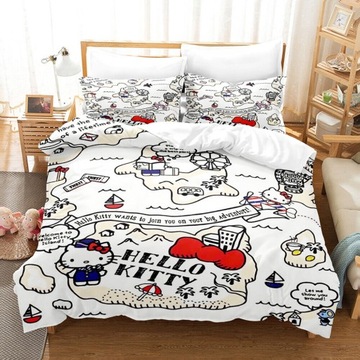 140x200CM HELLO KITTY KOMPLET POŚCIELI+POSZEWKA