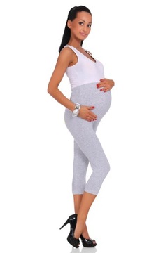 CIĄŻOWE LEGGINSY 3/4 - WYGODNY PAS PREG34 - M