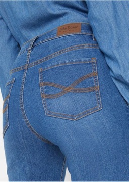 3/4 ZE STRETCHEM NIEBIESKIE 46 3B3D04 BONPRIX SPODNIE JEANSOWE