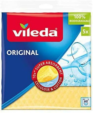 Vileda Ścierka Gąbkowa Aqua 5szt 142267 Vileda Pro