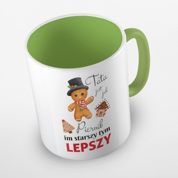 Kolorowy kubek TATA JEST JAK PIERNIK mix kolorów