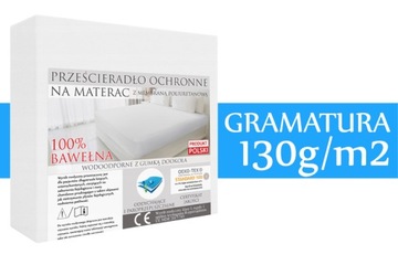 OCHRANIACZ NAKŁADKA NA MATERAC 160x200 GUMKA DOOKOŁA 100% BAWEŁNA JERSEY