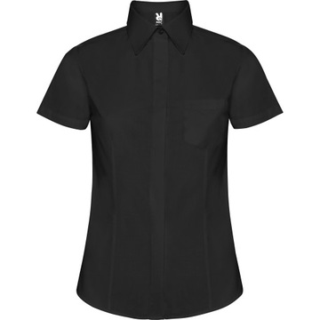 Koszula Damska Krótki Rękaw CZARNA ROLY Sofia CM5061 Horeca Rozmiar: M