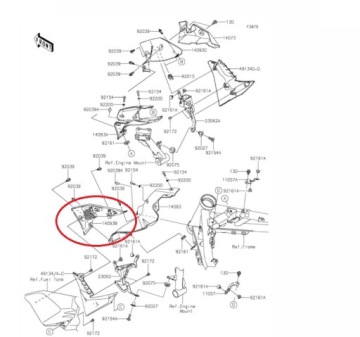 KAWASAKI Z900 20-22 НАЛИВНОЙ БОКОВОЙ ОБТЕКАТЕЛЬ КАПОТ