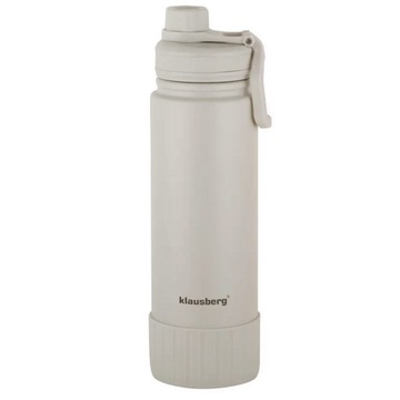 BUTELKA TERMICZNA BIDON KUBEK TERMICZNY KLAUSBERG 720ML BEŻOWY