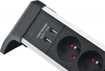 Электрическая угловая полоса Поставка 4 USB -зарядных розеток