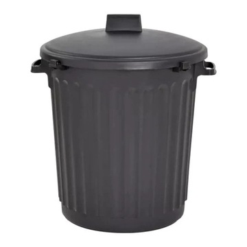 Kosz na śmieci ECO 80L pojemnik na odpady z pokrywą CZARNY