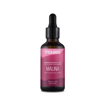 OLEJ DO TWARZY Z NASION MALIN NIERAFINOWANY NATURALNY MOHANI 50 ml