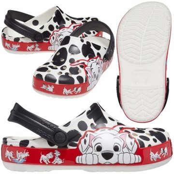 crocs dziecięce klapki lekkie chodaki classic 101dalmatyńczyków 33-34 j2