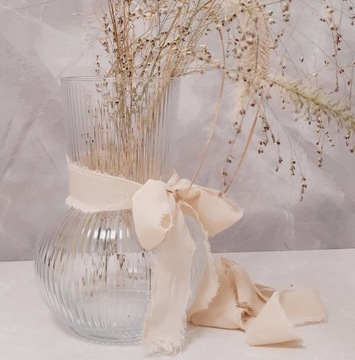 Лента шифоновая Рваная Светло-Бежевая 2 см/148 см свадебная