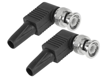 ZŁĄCZE WTYK BNC KĄTOWY SKRĘCANY Z ODGIĘTKĄ 2sztuki