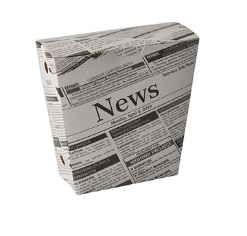 Pudełka FRYTKI 14x11x4cm 1200ml GAZETOWE news 50sz
