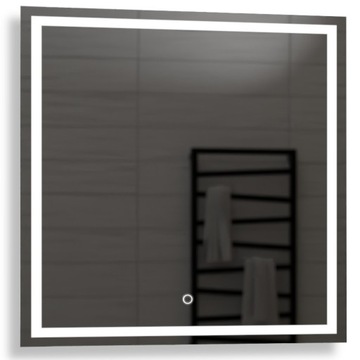 Lustro kwadratowe LED z dotykiem Atlanta 80x80cm