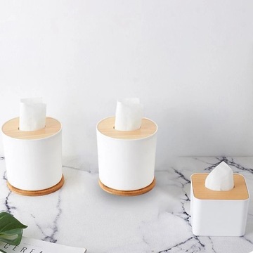 Деревянная круглая/квадратная коробка для салфеток, простая коробка для хранения салфеток, бумажных полотенец