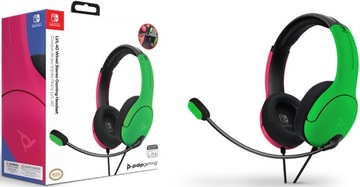 PDP Słuchawki do Nintendo SWITCH LVL40 PINK/GREEN